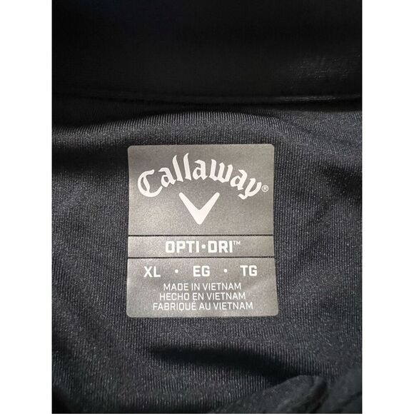 CALLAWAY Opti-Dry Men’s Golf Shirt Black Size XL NWT Stretch Polo Collar New - Picture 5 of 10